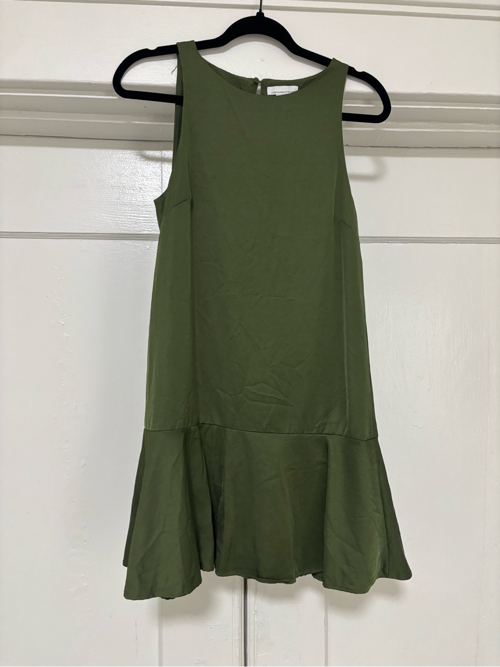 H&M Olive Green Sleeveless Mini Drop-Waist Dress